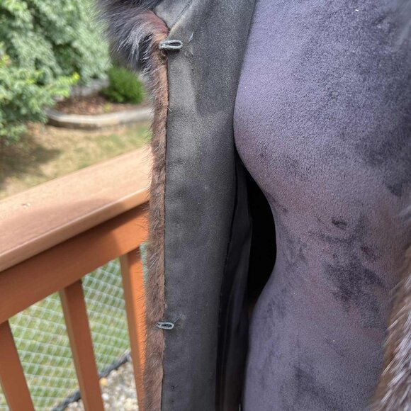 Vintage Rhomberg's Mink and Fox Fur Coat with Removable Fox Fur Bottom Trim - Picture 9 of 15